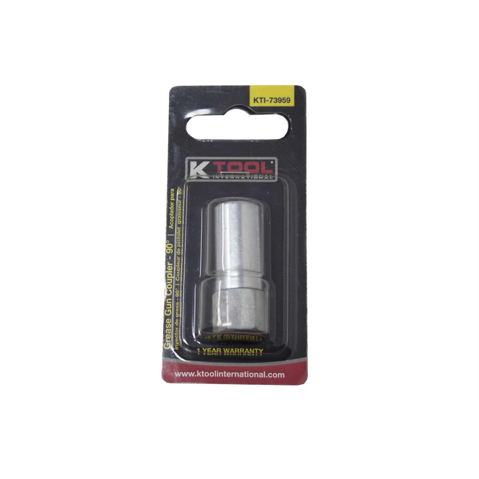 K Tool International Right Angle Grease Gun Coupler — 1,000 PSI, Model# KTI73959
